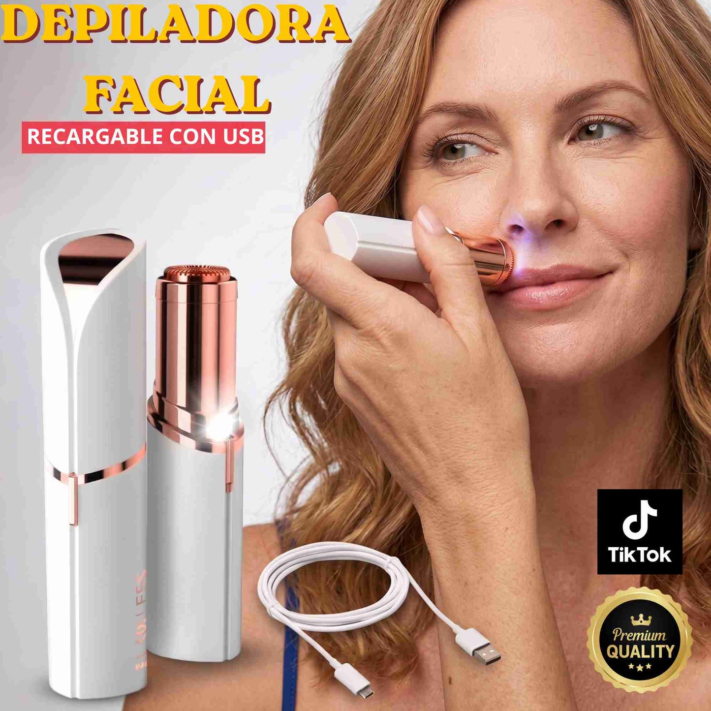 DEPILADORA FACIAL PORTATIL 2 EN 1 (se carga con USB)✨