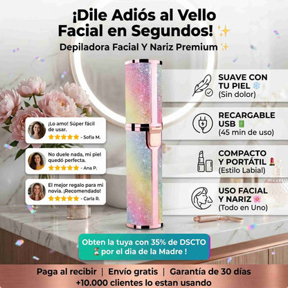 DEPILADORA FACIAL PORTATIL 2 EN 1 (se carga con USB)✨