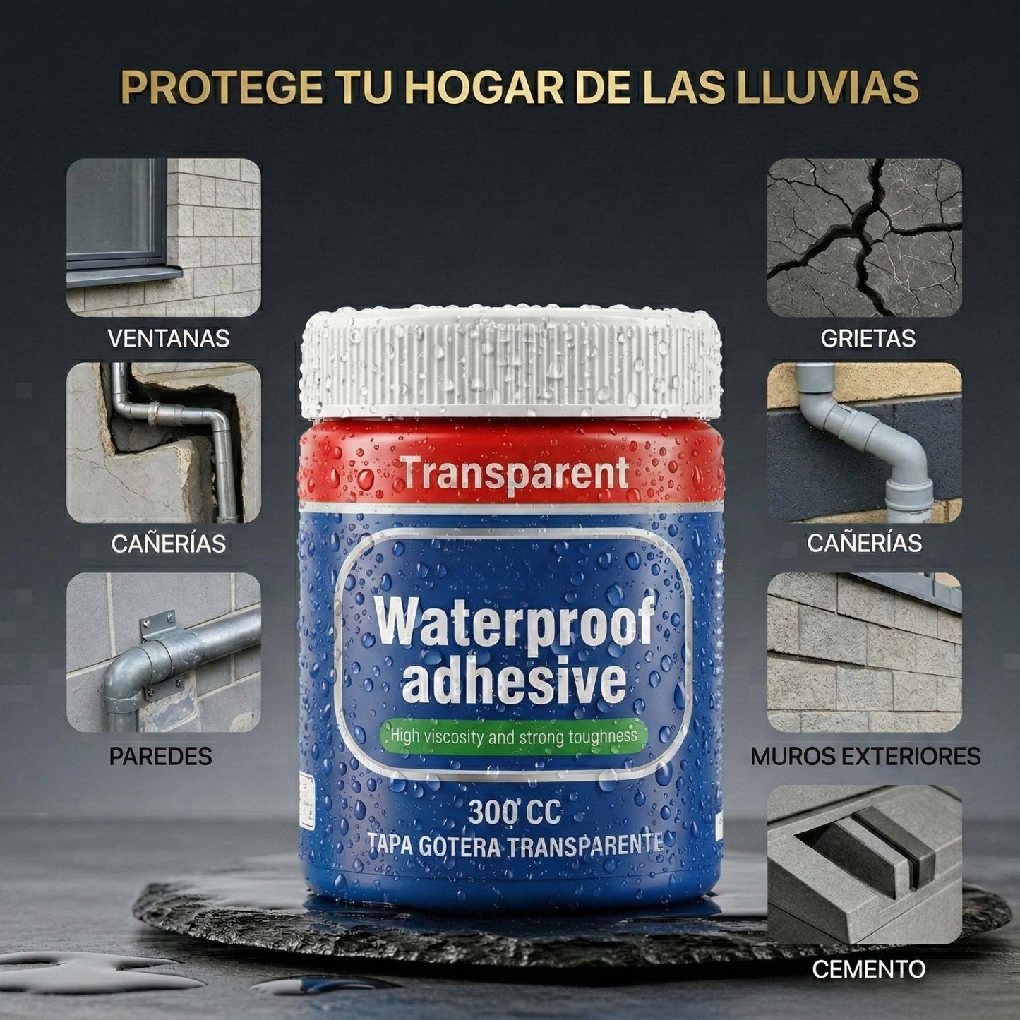 Sellador Transparente Anti Filtraciones AquaCero
