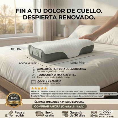 Almohada Terapéutica Cervical 🌙 - Elimina Puntos de Presión - Noches Sin Dolor en 72 Horas ✨