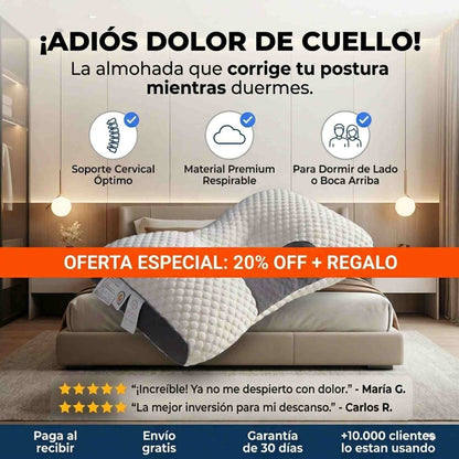 Almohada Terapéutica Cervical 🌙 - Elimina Puntos de Presión - Noches Sin Dolor en 72 Horas ✨