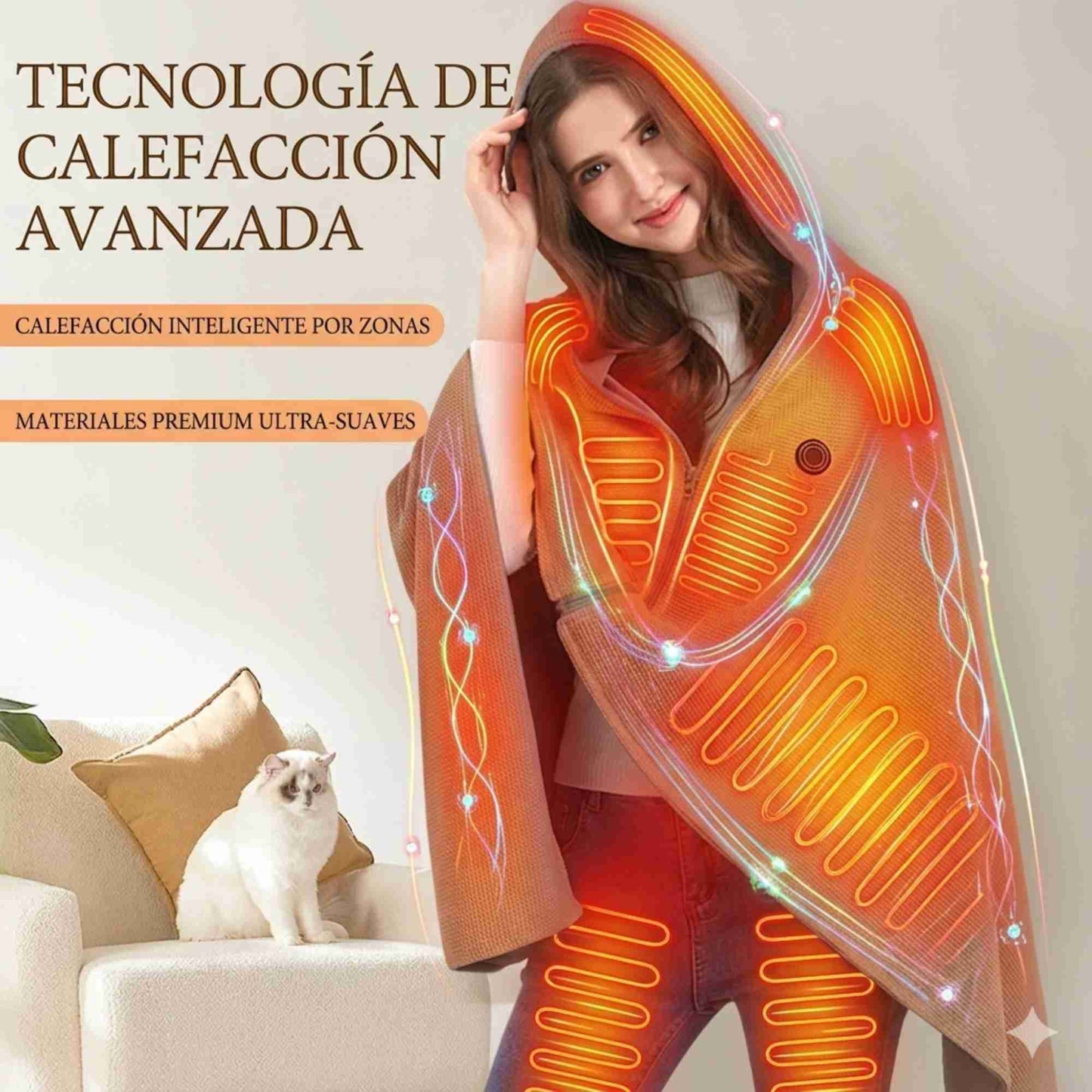 🔥 Manta Calefactora Eléctrica USB - TERMA PLUS ⚡ (Temperatura Regulable)