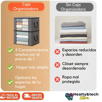 Caja Organizadora de Ropa HomeSpace™- Lleva 3 y Paga 1