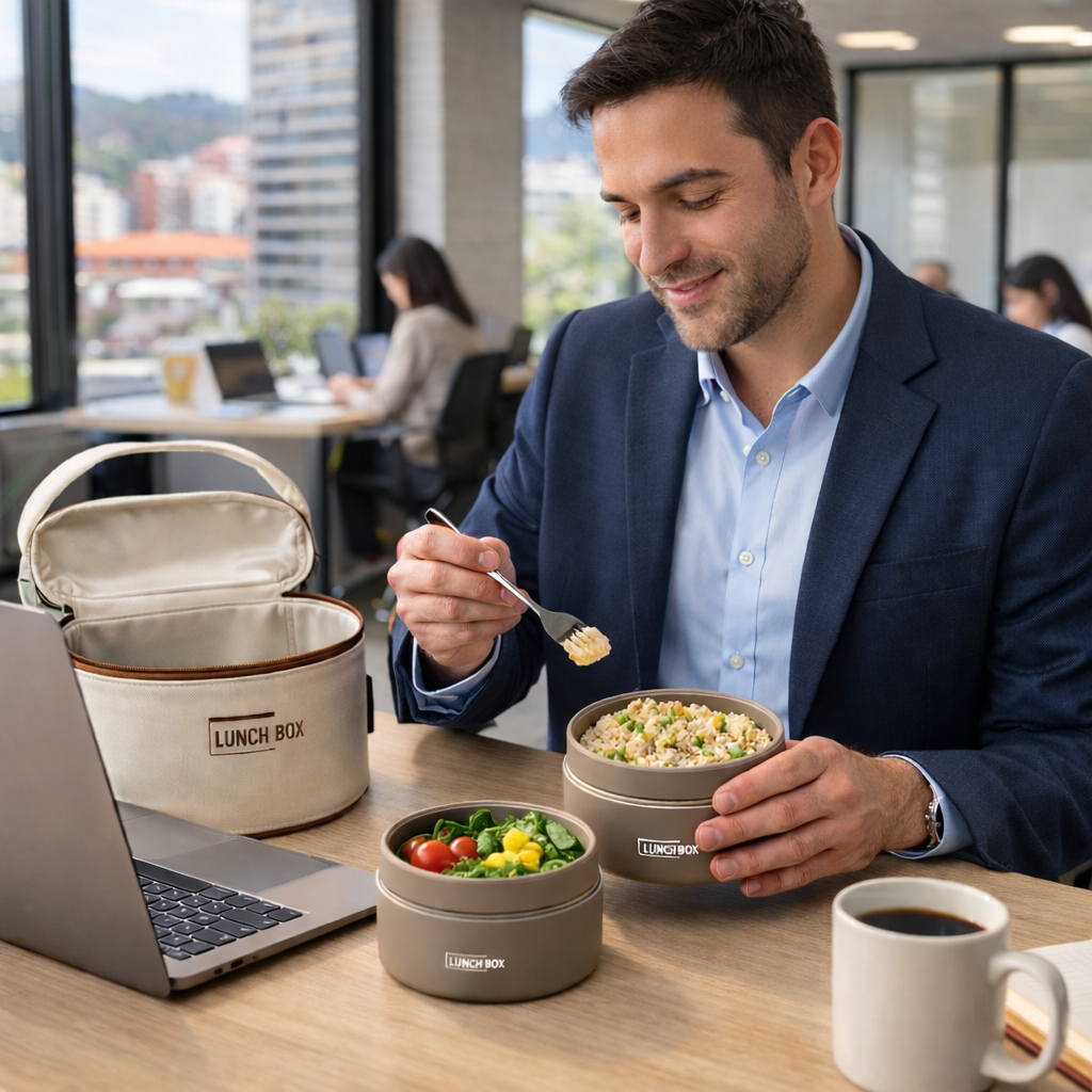Lonchera Ejecutiva Signature™- Conserva y Organiza tu Almuerzo - Mantén tu comida fresca y ordenada toda tu jornada laboral
