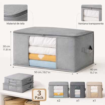 Caja Organizadora de Ropa HomeSpace™- Lleva 3 y Paga 1